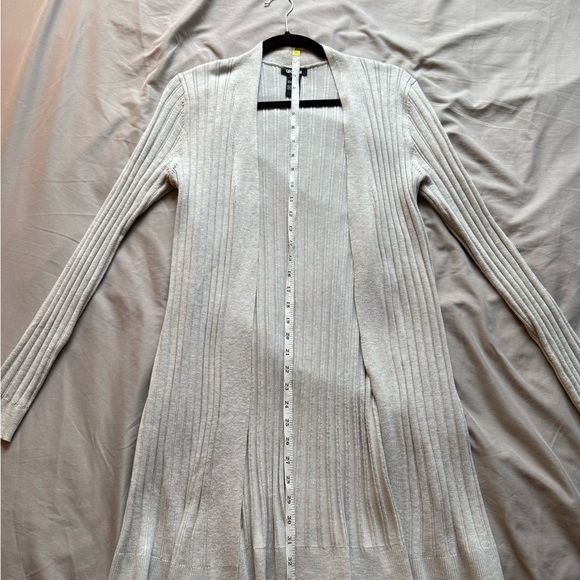 Light Gray Ribbed Cardigan - Picture 4 of 6